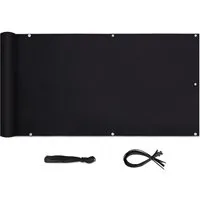 Sekey Balkonsichtschutz Meterware 75cm hoch Balkonsichtschutz Wetterfest Balkonbespannung Terasse Wetterfest, Sonnenschutz blickdicht, für 100% Privatsphäre