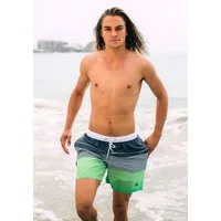 GUGGEN Mountain Badeshorts Badeshorts Badehose Herren Schnelltrocknende Boardshorts Männer Beachshorts mit Kordelzug gestreiftes Muster Badehose 880v2