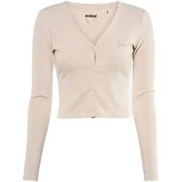 Guess Langarmshirt LAVINIA LS - Langarmtop Damen - Strickjacke - figurbetont - Beige