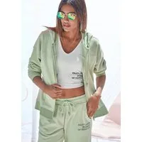Buffalo Kapuzensweatjacke mit Statement Druck, Loungewear