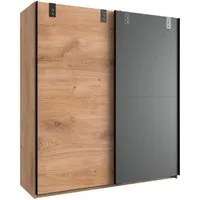 Wimex Schwebetürenschrank Liverpool, Made in Germany Kleiderschrank im Industrial Look, 135 oder 180x64x198cm