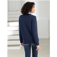 Witt Strickjacke Strickjacke Langarm Materialmix
