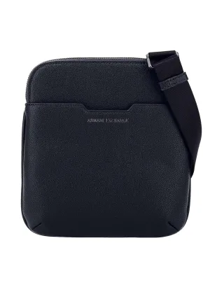 Armani Exchange Marken-Quadratische Umhängetasche, Schwarz