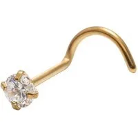 Karisma Schmuck Nasenpiercing aus Chirurgenstahl 316L Nasenstaecker mit Kristallstein, 3 oder 4mm Zirkonia Kristalle Frauenschmuck