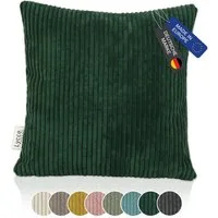 Lycce Dekokissen Kissenbezug aus trendigem Cordstoff (40x40cm), grün