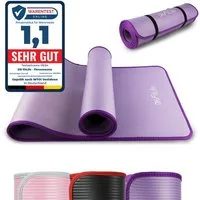 DH FitLife Fitnessmatte 183x61 cm, 10mm dicke Sportmatte, Yogamatte rutschfest (Gymnastikmatte gelenkschonend, Trainingsmatte & Bodenschutzmatte), für Home Workout & Fitness