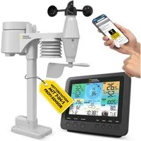 NATIONAL GEOGRAPHIC NATIONAL GEOGRAPHIC WLAN-Farbwetterstation mit 7-in-1-Profi-Sensor Wetterstation