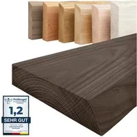 LAMO Manufaktur Wandregal Pure: ohne Montage Set 40 cm, Komplett-Set, 40mm stake Massivholzplatte
