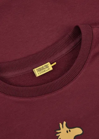 Sweatshirt mit Peanuts-Motiv rot - Gr. - m