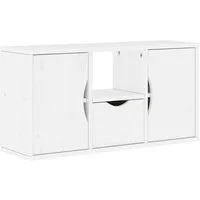 vidaXL TV-Schrank TV-Schrank mit Schublade Weiß 79x24x40 cm Massivholz Kiefer (1-St)