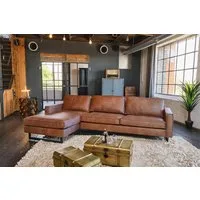 KAWOLA Ecksofa VILNIUS, Couch L-Form mit Longchair rechts oder links Lederfaserstoff