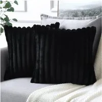 OKWISH Kissenbezüge 2er Set Flauschig Plüsch Deko Dekokissen Sofakissen Zierkissenbezüge, (2 Stück), 45x45cm Sofakissen Couchkissen Bezug Sofa Schlafzimmer Reißverschluss