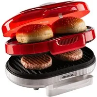 Ariete Kontaktgrill 0205R Party Time Hambuger Maker, rot, 1200 W