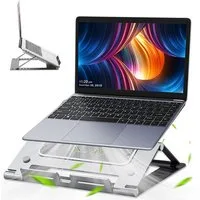 MOPUEA Laptoptisch Laptop-Ständer höhenverstellbar neigbar klappbar, tragbar (5052 Aluminiumlegierung + ABS, 1-St., Ergonomischer Tablet-Ständer), Größenkompatibilität: 17,3 Zoll und darunter