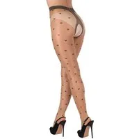 BANANALU Ouvert Strumpfhose Ouvert Strumpfhose mit offenem Schritt und Herzen 20 DEN (1 St)