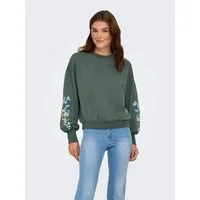 ONLY Sweatshirt ONLBROOKE L/S O-NECK FLOWER SWT Baumwollmischung, regular fit