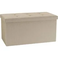 VCM Schuhbank Stoff Sitztruhe Boxas H. 38 x B. 76 x T. 38 cm