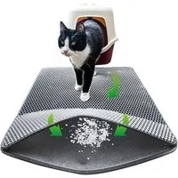 riijk Katzenstreu Katzenstreu Matte (Katzenstreumatte, Katzenstreumatte), wasser- und schmutzabweisend und ist waschbar