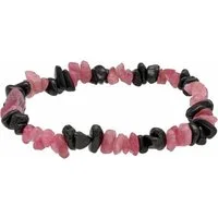 Lebensquelle Plus Armband Turmalin, Splitterarmband schwarz (Schörl) + Rot (Rubellit)