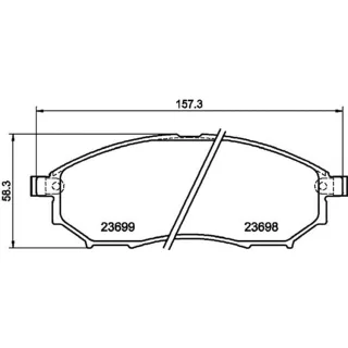 Hella Bremsbel?ge vorne Nissan Pathfinder 2,5