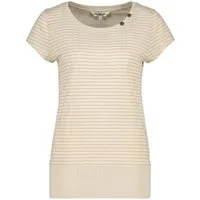 Alife & Kickin Rundhalsshirt Kurzarm mit feinem Streifenmuster, Scoop-Neck und Rippbund
