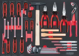 KS Tools SCS Zangen- und Schraubendreher-Satz, 33-tlg in 1-1 Systemeinlage - 711.1033