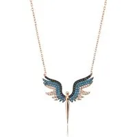 Einzelstück Charm-Kette Halskette Angel 925 Sterling Silber