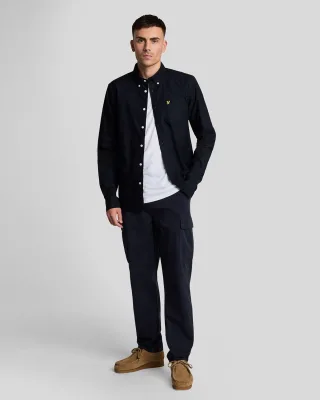 Lyle & Scott Cargohose mit Taschen – Marineblau