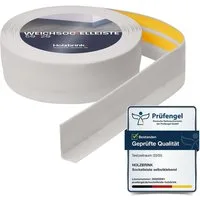 HOLZBRINK Sockelleiste PVC Weichsockelleiste selbstklebend 50x20mm Aschgrau, L: 500 cm, 5m Rolle, Küchenabschlussleiste Arbeitsplatte, Fensterleiste, Fensterabdichtung