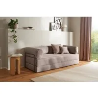 homsy by Ana Johnson Schlafsofa Folda Dauerschläfer, B: 206 cm, Liegefl. 181x198 cm, mit Bett-/Schlaffunktion, inkl. 1x Zierkissen, Tonnentaschenfederkern