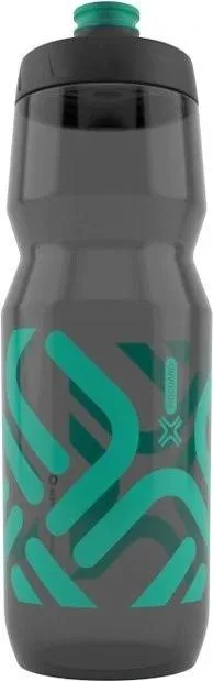 Fidlock Twist Antibacterial Trinkflasche inkl. magnet-mechanischem Flaschenhaltersystem für Fahrradrahmen transparent schwarz/hellgrüne Staubkappe 750 ml