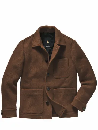 Mey & Edlich Herren Werkstück-Wolljacke Braun 75 % Wolle, 25 % Polyester