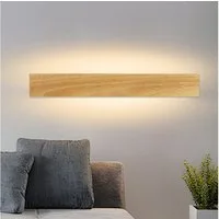 Nettlife LED Wandleuchte Holz 3000K warm weiße Wandbeleuchtung, Drehbar 330 °, LED fest integriert, Warmweiß, Wohnzimmer Schlafzimmer Flur Treppenhaus