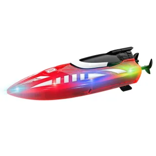 Flytec V777 RTR 2.4G RC Boat Double-sided Rotary Forward Stunt Driving Glowing LED Lights Ship High Speed Remote Control