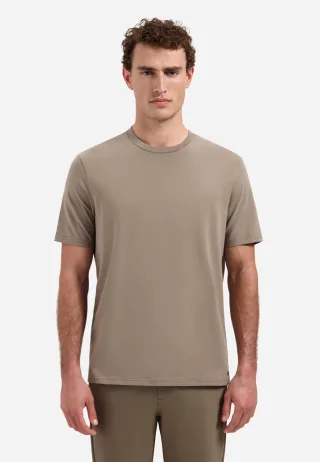 No Excess - T-Shirt Crewneck Solid Basic Stretch clay - Gr. - XL