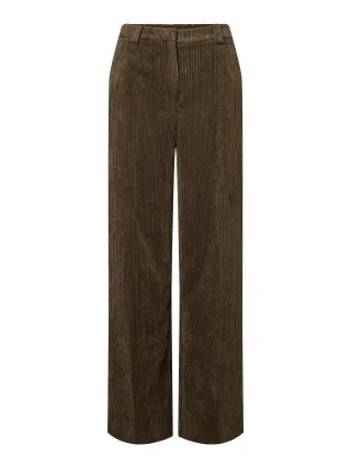 PIECES - PCAUDRE CORD HW PANTS BC Braun - Gr. - M