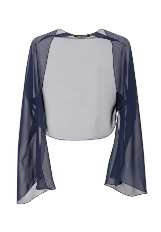 SWING - Stola aus Chiffon navy - Gr. - L