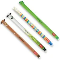 Legami Gelschreiber LEGAMI 4er Set Gel Stift DINO TEDDY PANDA LAMA Stärke 0,7mm v3