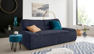 DOMO collection 2-Sitzer "Cesena modernes Sofa mit flachen Armlehnen, komfortabel" fester Sitzkomfort, frei im Raum stellbar