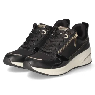 Tamaris Low Sneaker - Gr. 39 - Schwarz - Textil & Synthetik