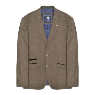 Lambretta Herren Morgan Fischgrät-Blazer (Braun)