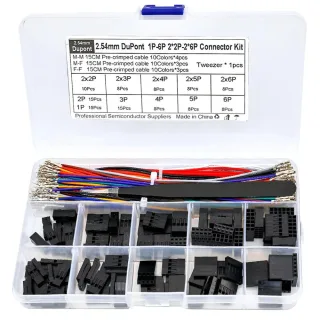 XH2.54MM Dupont Connector Kit Single Row Double Row Housing 2.54mm Pitch Wire Cable Male Female Pin Terminal Electrical