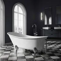 Bernstein Badewanne PARIS, Retro-Design, verstärkter Wannenboden, 5 Jahre Garantie