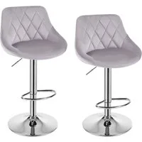 Woltu Barhocker (2 St), gepolsterte Sitzfläche, Höhenverstellbar Drehbar