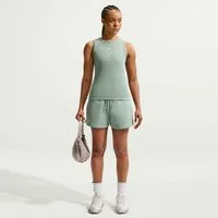 Nike Sportswear Tanktop W NSW RIB TIGHT TANK mit Rundhalsausschnitt, ohne Verschluss, aus Baumwolle und Elasthan
