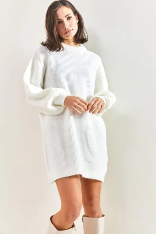 Strickkleid mit Struktur
