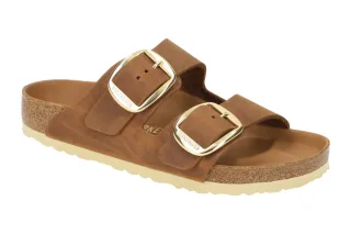Birkenstock 1011072 ARIZONA BIG BUCKLE Damen Pantoletten braun cognac Echtleder
