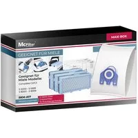 McFilter Staubsaugerbeutel Set inkl. Hepa-& Mikrofilter, passend für Miele Complete C2, Complete C3, S 5000 - 5999, S 5, S 8000 - 8999, 1 St., Alternative zu Miele GN
