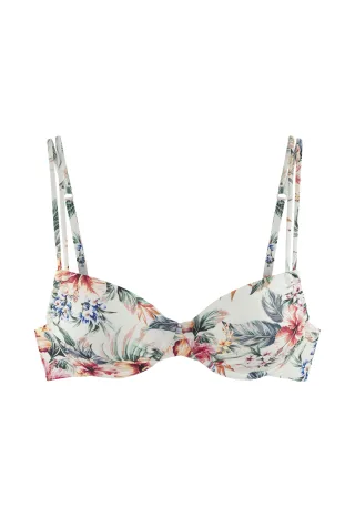LASCANA - lascana Bügel-Top creme print - Gr. - 38C