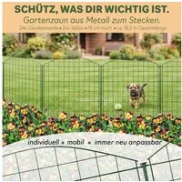 V2Aox Teichzaun Zaun Gartenzaun Steckzaun Teichzaun Garten Teich 24 Zaunelemente 78 cm
